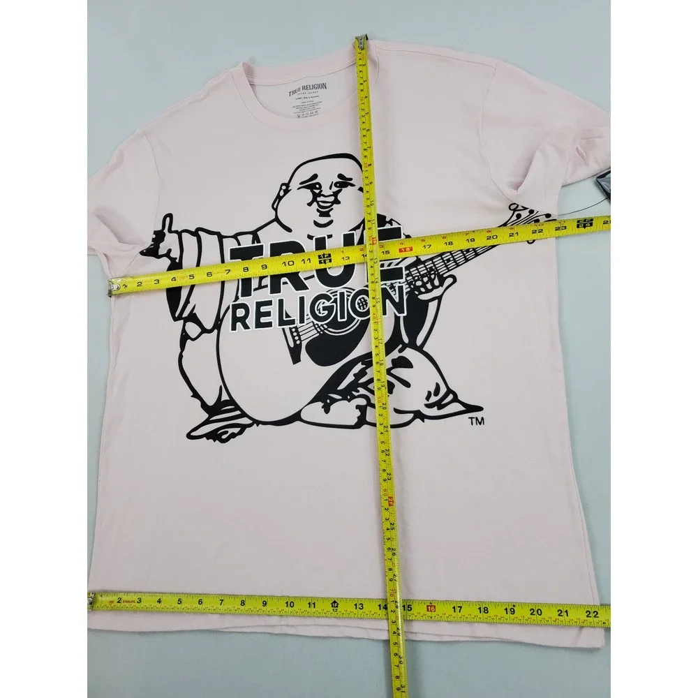 True Religion men t-shirt tee 107191 pale lilac big buddha cotton sz XL $59